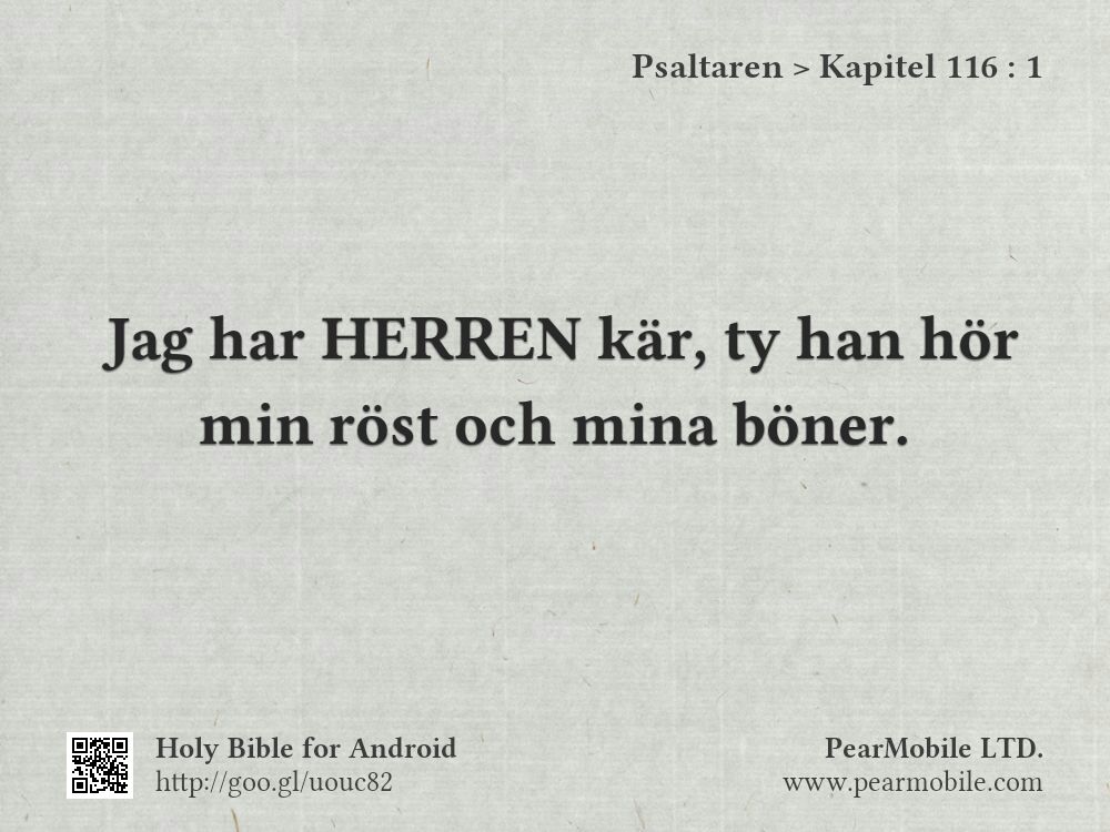 Psaltaren, Kapitel 116:1